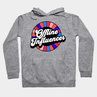 Offline Influencer Red Blue & Pink Hoodie